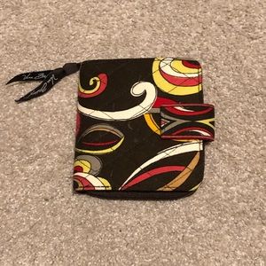 Vera Bradley paisley bi-fold wallet with zipper coin purse